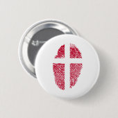 Deense vlag Vingerafdrukprijs land Ronde Button 5,7 Cm (Voorkant /achterkant)