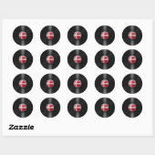 Deense vlag Vinyl album Graphic Ronde Sticker (Vel)