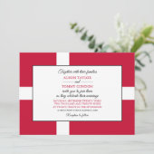 Deense vlag, vlag van Denemarken Huwelijk Kaart (Staand voorkant)