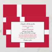 Deense vlag, vlag van Denemarken Huwelijk Kaart (Voorkant / Achterkant)