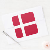 Deense vlag, vlag van Denemarken Vierkante Sticker (Envelop)