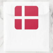 Deense vlag, vlag van Denemarken Vierkante Sticker (Tas)