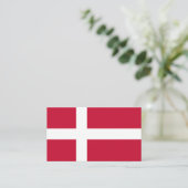 Deense vlag, vlag van Denemarken Visitekaartje (Staand voorkant)