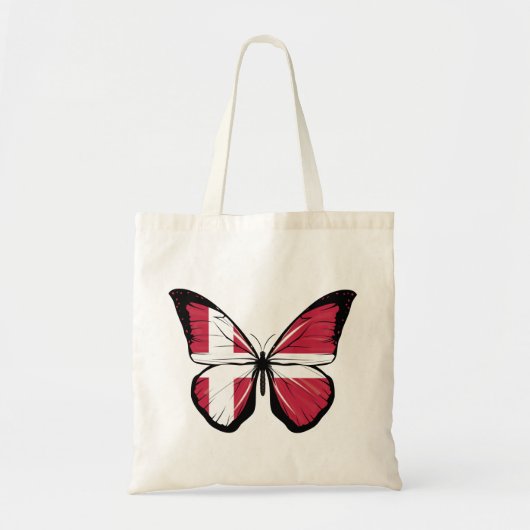 Deense vlag voor botervliegen tote bag (Voorkant)