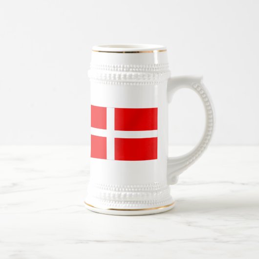 Deense vlag voor cadeaus voor Denen Bierpul (Rechts)