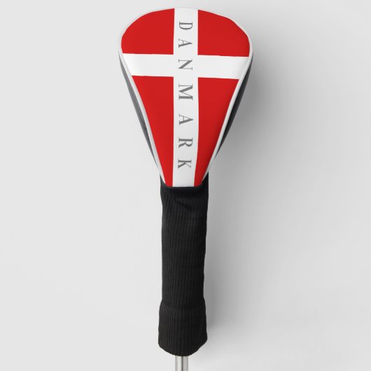 Deense vlag voor chauffeur golfheadcover (Voorkant)