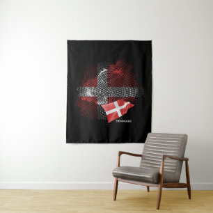 Deense vlag wandkleed
