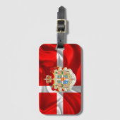 Deense vlag — wapenstilstand bagagelabel (Voorkant (verticaal))