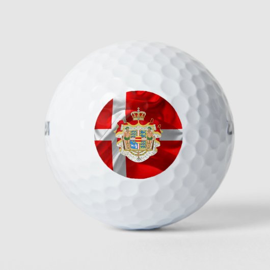 Deense vlag — wapenstilstand golfballen (Voorkant)