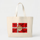 Deense vlag — wapenstilstand grote tote bag (Voorkant)
