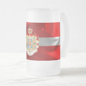 Deense vlag — wapenstilstand matglas bierpul (Voorkant rechts)