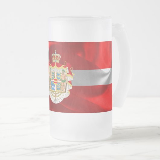 Deense vlag — wapenstilstand matglas bierpul (Voorkant rechts)