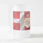 Deense vlag — wapenstilstand matglas bierpul (Voorkant links)