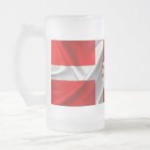 Deense vlag — wapenstilstand matglas bierpul (Links)