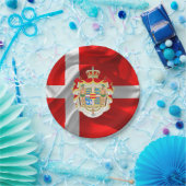 Deense vlag — wapenstilstand papieren bordje (Feest)