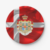 Deense vlag — wapenstilstand papieren bordje (Voorkant)