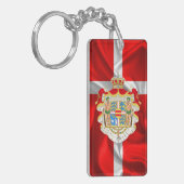 Deense vlag — wapenstilstand sleutelhanger (Voorkant Links)
