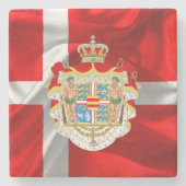 Deense vlag — wapenstilstand stenen onderzetter (Voorkant)