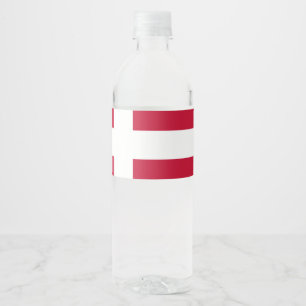 Deense vlag waterfles etiket