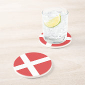 Deense vlag zandsteen onderzetter (Zijkant)