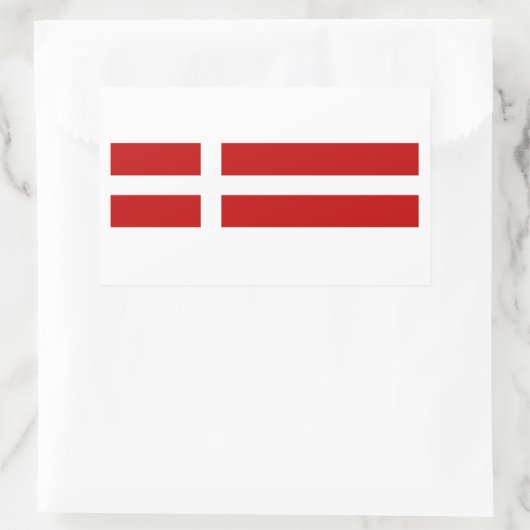 Deense vlaggenbumper rechthoekige sticker (Tas)