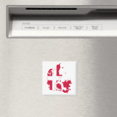 Deense vlaggenkaart magneet (Insitu (Vaatwasser))