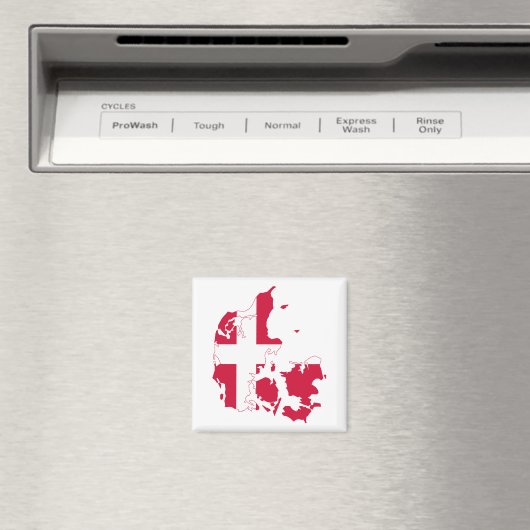 Deense vlaggenkaart magneet (Insitu (Vaatwasser))