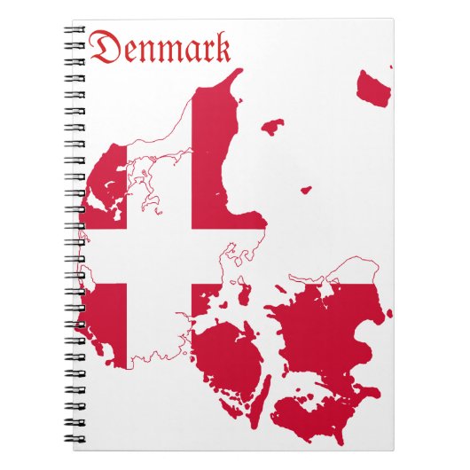 Deense vlaggenkaart notitieboek (Voorkant)