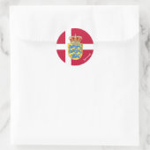 Deense vlagpatriotten, vakantiegangers, sport ronde sticker (Tas)