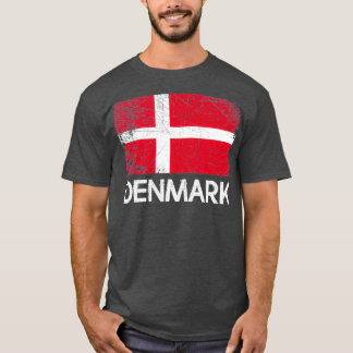 Deense    vlagVintage in Denemarken Gift T-shirt