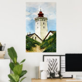 Deense vuurtoren poster (Thuiskantoor)