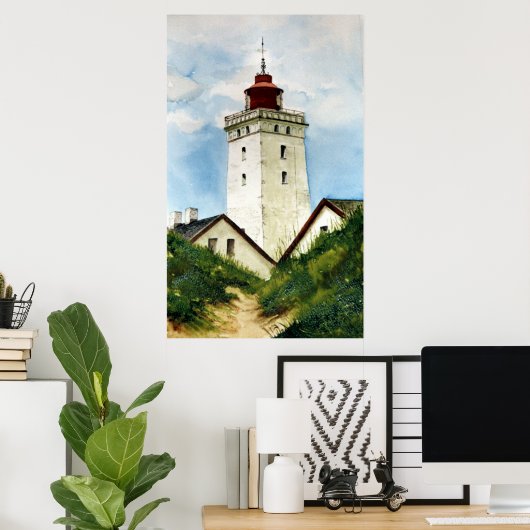 Deense vuurtoren poster (Thuiskantoor)
