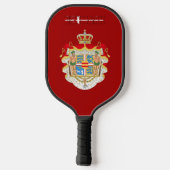 Deense wapenschild pickleball paddle (Achterkant)