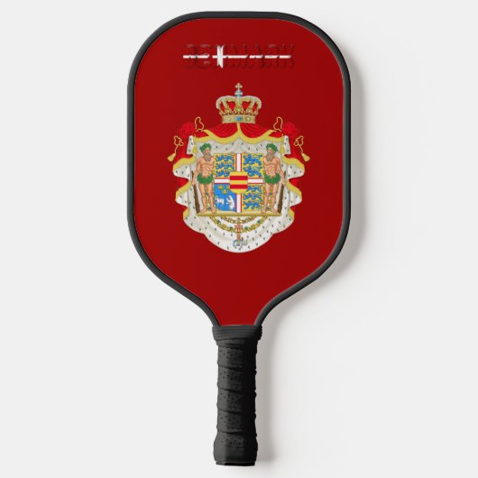 Deense wapenschild pickleball paddle (Achterkant)