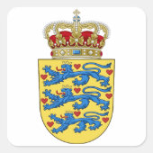 Deense wapenstilstand vierkante sticker (Voorkant)