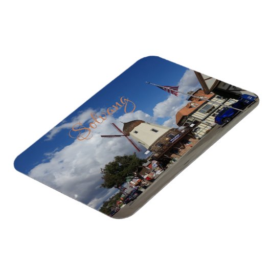 Deense Windmill Solvang California Souvenir Magneet (Linkerzijde)