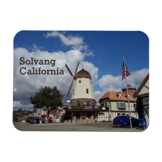 Deense Windmill Solvang California Souvenir Magneet (Horizontaal)