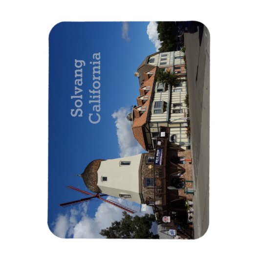 Deense Windmill Solvang California Souvenir Magneet (Verticaal)