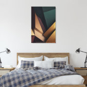 Deep Abstract Geometry Canvas Afdruk (Insitu (Slaapkamer))