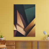 Deep Abstract Geometry Canvas Afdruk (Insitu (Woonkamer))