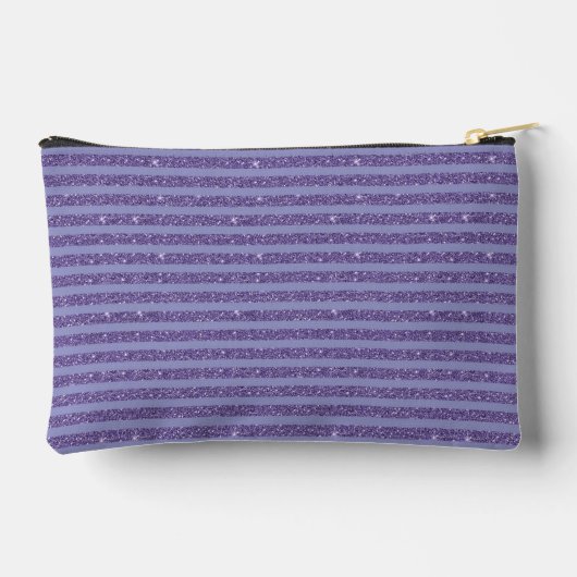 Deep Amethyst Glitter Style Horizontal Stripes  Etui (Achterkant)