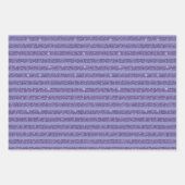 Deep Amethyst Glitter Style Horizontal Stripes Inpakpapier Vel (Voorkant 3)