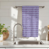 Deep Amethyst Glitter Style Horizontal Stripes Theedoek