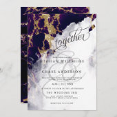 Deep Amethyst Waterverf Geode Barefoot Bride™ (Voorkant / Achterkant)