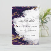 Deep Amethyst Waterverf Geode Barefoot Bride™ (Staand voorkant)