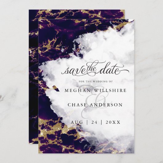 Deep Amethyst Waterverf Geode Barefoot Bride™ (Voorkant / Achterkant)