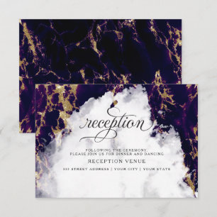 Deep Amethyst Waterverf Geode Barefoot Bride™ Kaart