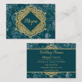 Deep Aqua en Gold Visitekaartje (Voorkant / Achterkant)