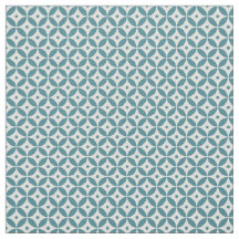 Deep Aqua en White Geometric Pattern Shippo
