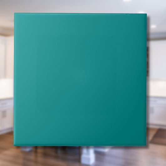 Deep Aqua Solid Color | Klassiek | Elegant Tegeltje
